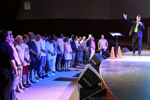 altar call at Celebration church, Lakeville, MN