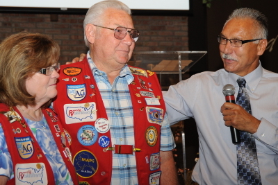 Pastor Vern with Rvers, Frank and Sue Vandiver