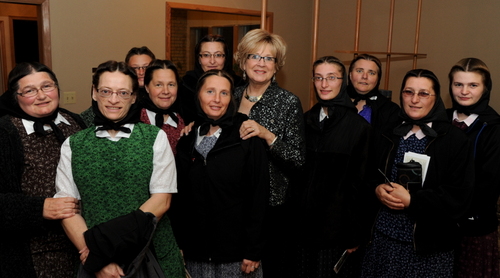 Gloria with Hutterites