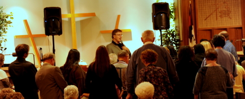 Altar call at Mott, ND