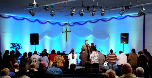 Altar call in Poplar, MT