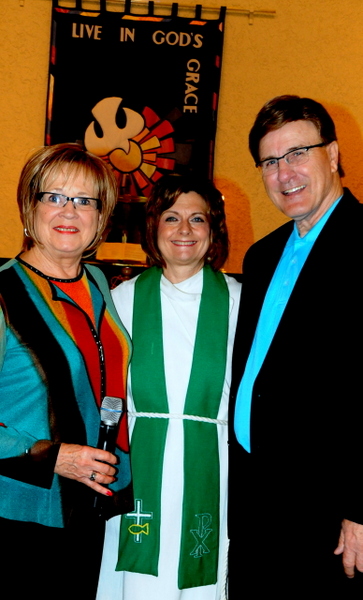 Larry and Gloria with Pastor Sheila Pohl