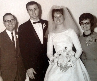 our wedding day with Rev. Dale and his wife Dottie