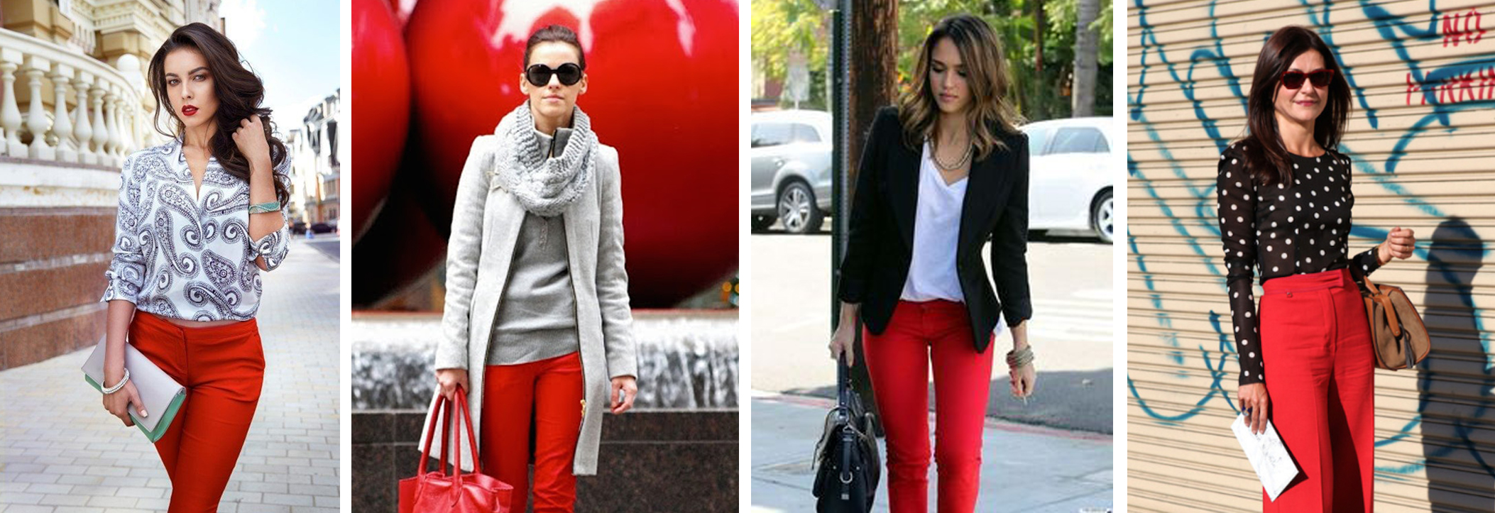 What to Wear With Red Pants Female, All Season Style