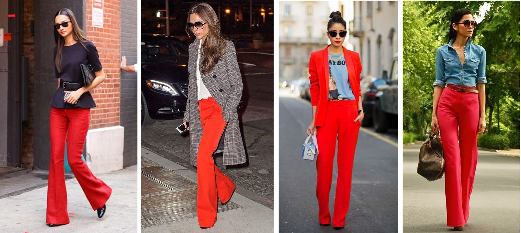 casual red jeans outfit