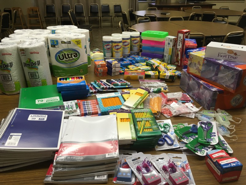 Photo of Easter baskets to be given from Graystone Presbyterian Church to the 4th grade students of Dogwood Elementary School