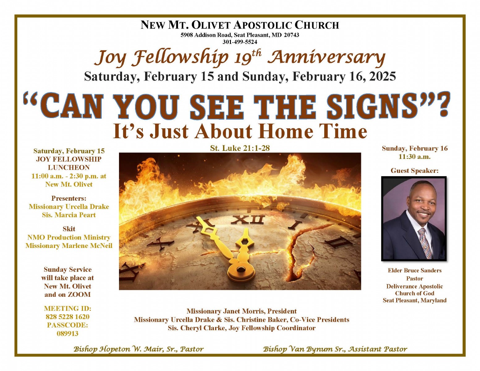 New Mt Olivet - Joy fellowship 19th Anniversary - 2-15 - 2-16-2025