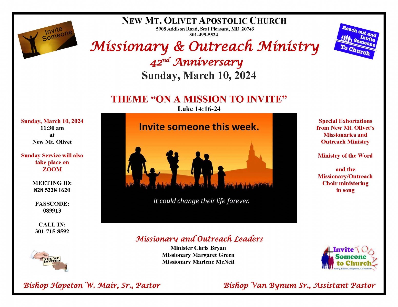 Missionary and Outreach 42nd Anniversary