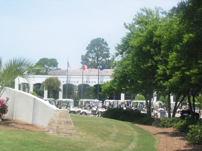 golf carts lined up