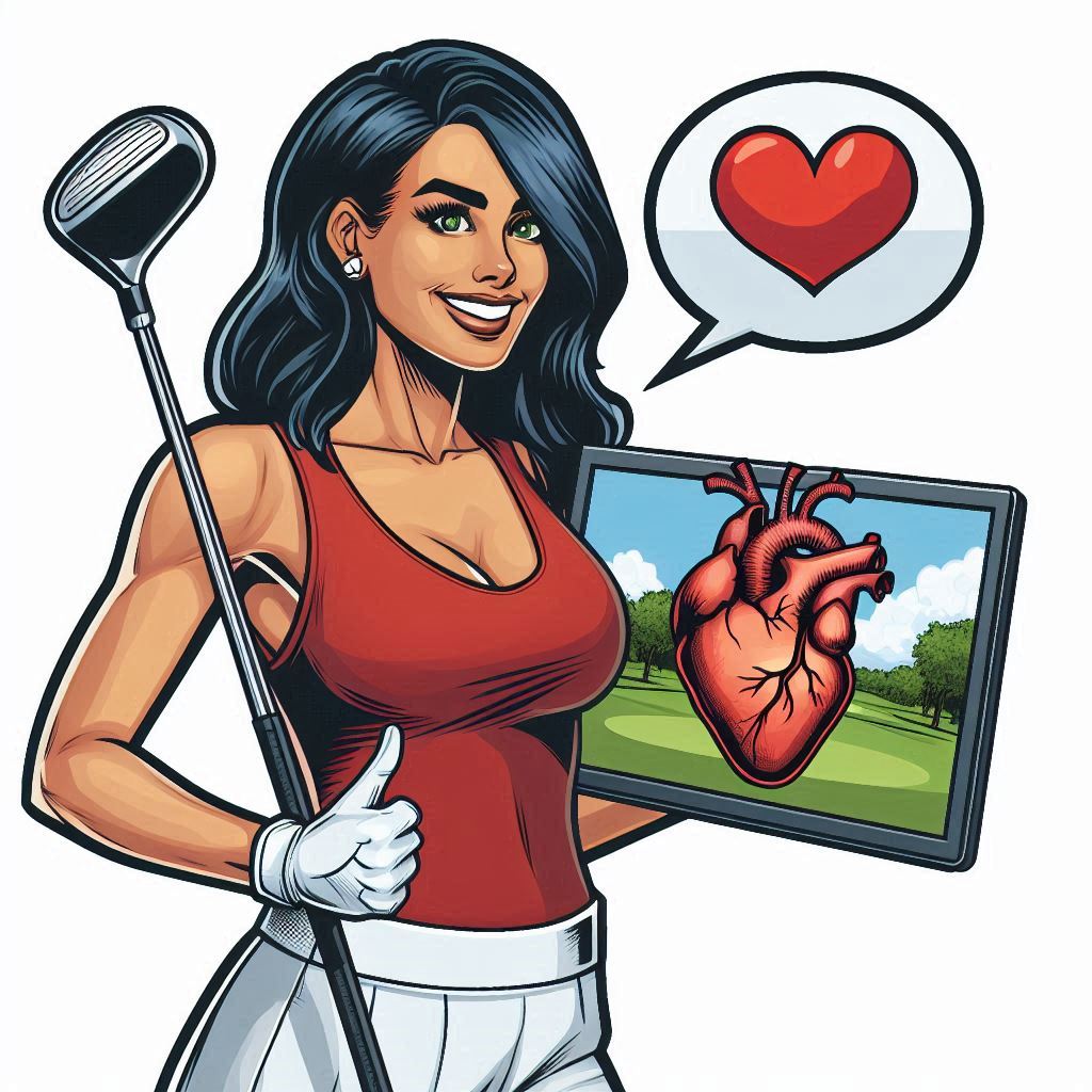golfer with a healthy heart