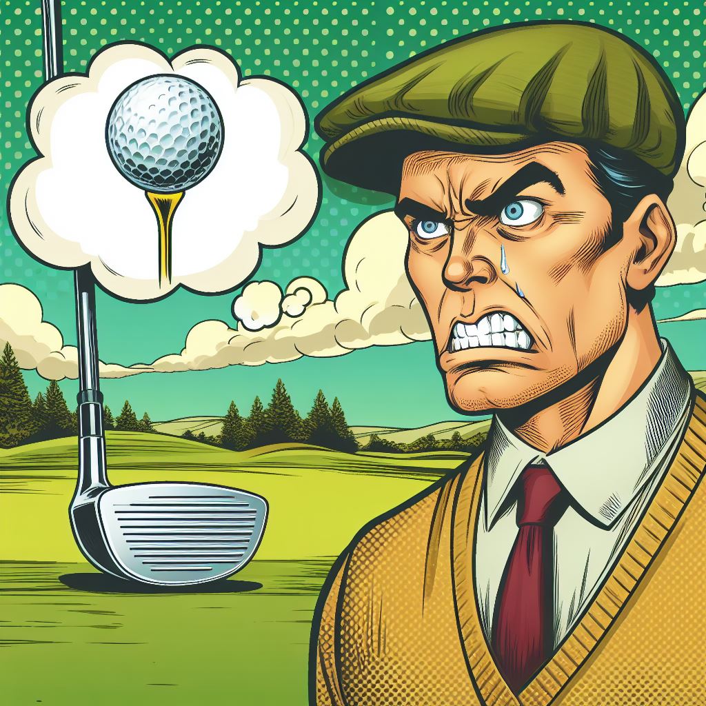 Angry golfer