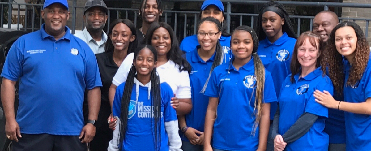 Community members volunteering together