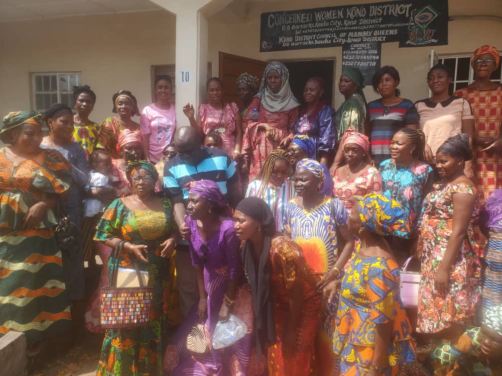 Women of Kono District engaged in farming activities