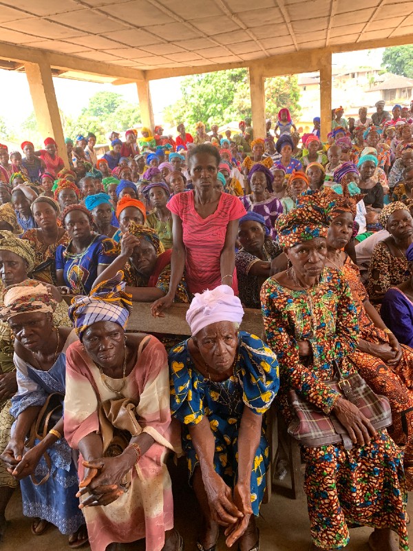Women in Kono District engaged in empowerment activities