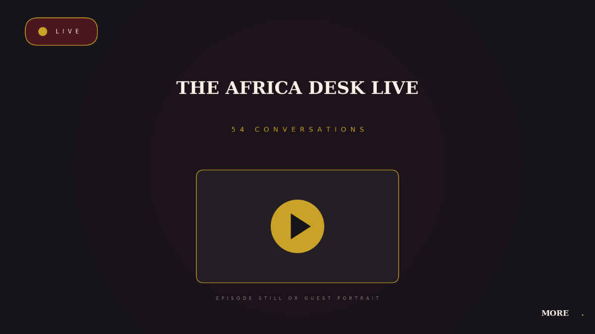 The Africa Desk Live episode