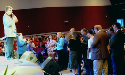 Altar call at Celebration Church in Lakeville, MN