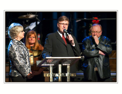 Larry speaking at Connie's service