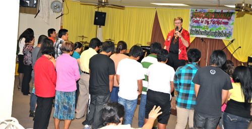 altar call at Jesus Cares