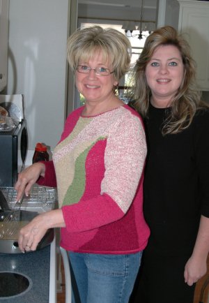 LaShawn and Gloria sharing some time in the kitchen!