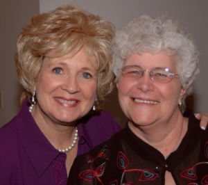 Gloria with our board member, Carolyn Johnson.  What a surprise!