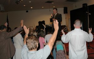 Altar call at Central Bible Church in Miami, FL