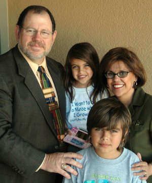 Pastor Gipson, his wife and grandchildren