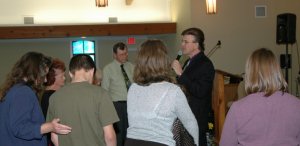 Altar call at Christian Life A/G in Picayune, MS