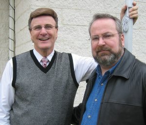 Larry with Pastor Terry Jacobs of Riverhill Evangelical Church in Shippenville, PA