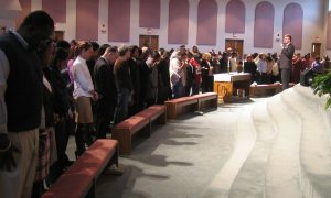 The altar call at Christ Chapel