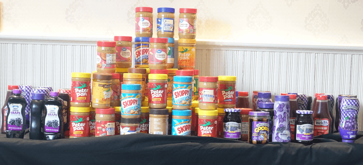 PEANUT BUTTER & JELLY donations offer a nutritious and flavorful source of protein for elementary schoolchildren. The PB&J drive is in partnership with the Interfaith Emergency Services Food 4 Kids program. 